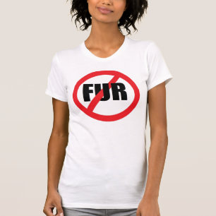 T-shirt V-fourrure