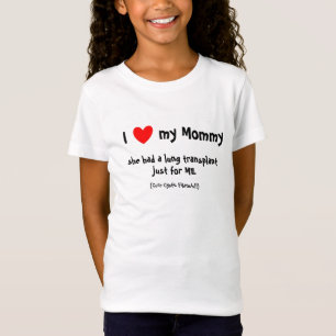 T-Shirt v) J'aime mon poumon Tx - T de maman de l'enfant