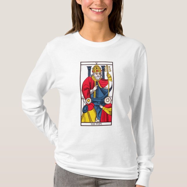 T-shirt V le pape, carte de tarot (Devant)