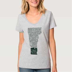 T-shirt V-Neck du Vermont Long Trail