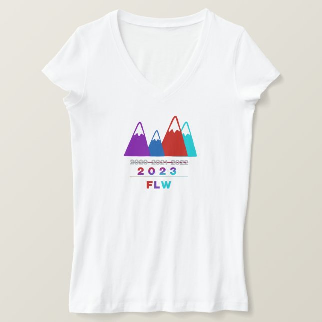 T-shirt V Neck FLW 2023 (Design devant)