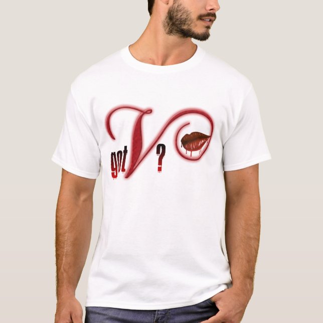 T-shirt V obtenus - Sang de vampire (Devant)