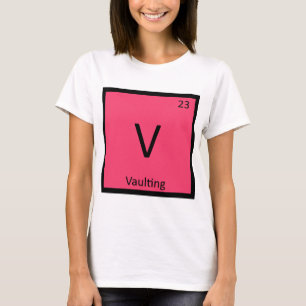 T-shirt V - Piste de saut en longueur et symbole chimique 