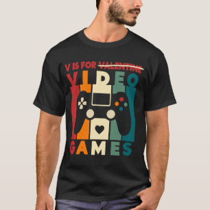 T-shirt V pour Jeux Vidéo Retro Vintage