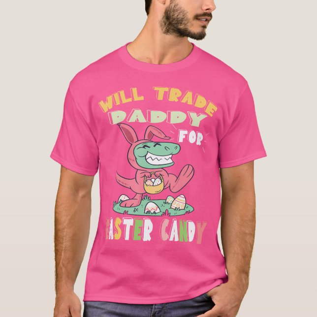 T-shirt Va Échanger Papa Dinosaur Dinosaur T Rex B (Devant)