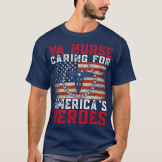 T-shirt VA Infirmière pour Amériques Héros Patriot Vétéran