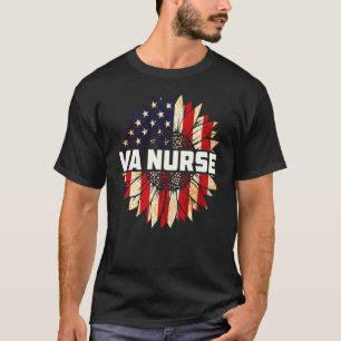T-shirt Va Nurse Real Héros Américain 4 juillet Patriote U