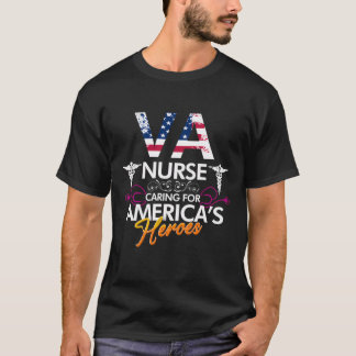 T-shirt Va Nurse S'Occupe Des Héros De L'Amérique Nur Patr
