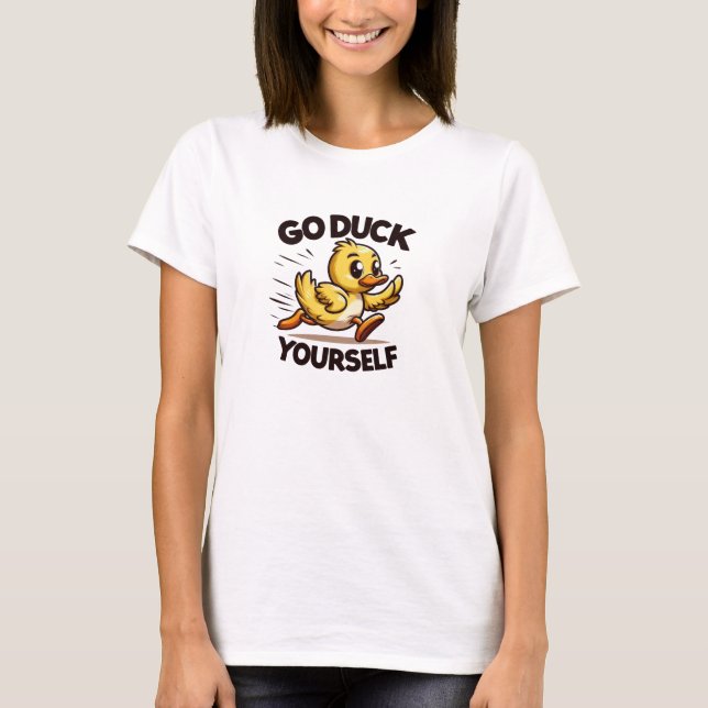 T-shirt Va te faire courir le canard (Devant)