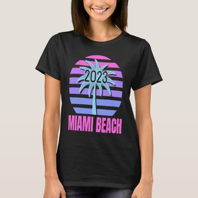 T-shirt Vacances à Miami Beach 2023 (Devant)