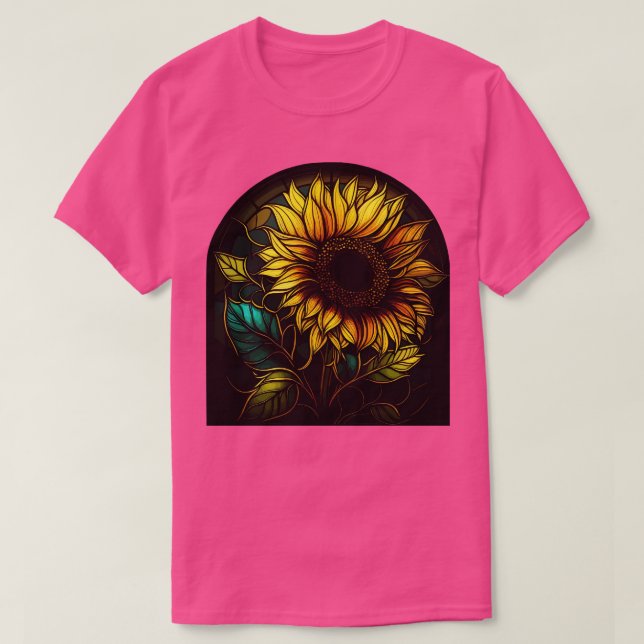 T-shirt Vacances agréables Floral Vacances d'été tournesol (Design devant)