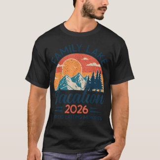 T-shirt Vacances au lac en famille 2026 Camping Lac