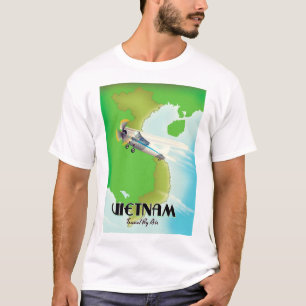 T-shirt Vacances au Vietnam par avion impression.