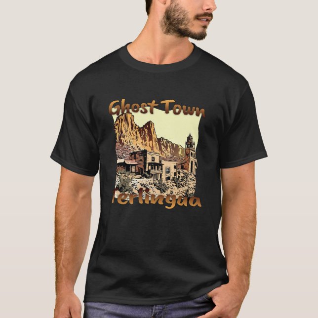 T-shirt Vacances aux États-Unis au Texas : Terlingua Ghost (Devant)