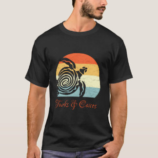 T-shirt Vacances aux Tortues Marines des Îles Turques-et-C