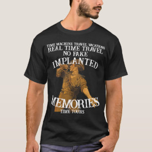 T-shirt Vacances avec Machine à voyager Souvenirs réels
