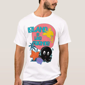 T-shirt Vacances avec mes amis poesie