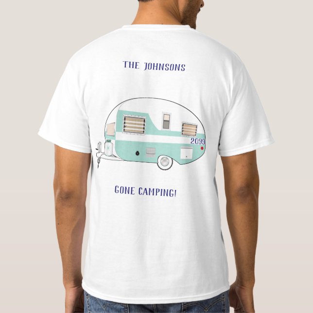 T-shirt Vacances Camping Camping RV Trailer Camper (Dos)