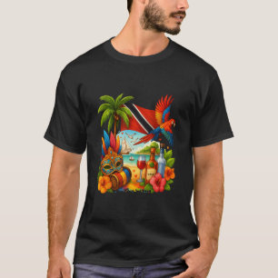 T-shirt Vacances Caraïbes Trinité-et-Tobago Drapeau de la