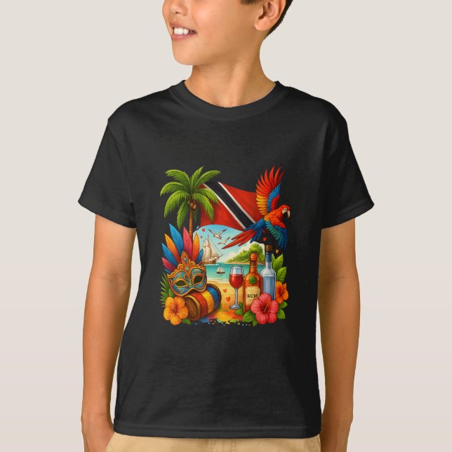 T-shirt Vacances Caraïbes Trinité-et-Tobago Drapeau Trinit (Devant)