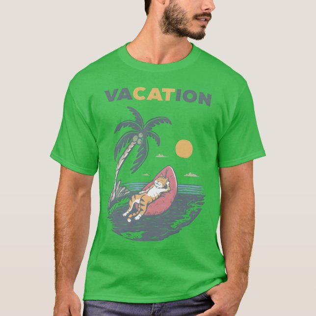 T-shirt Vacances Chat garçon (Devant)