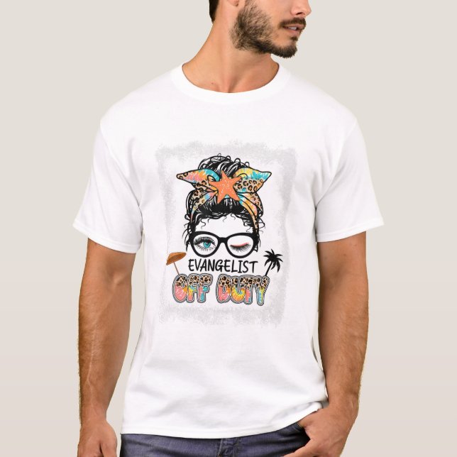 T-shirt Vacances Chignon Débraillé Hors Service  (Devant)