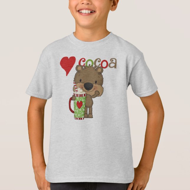 T-shirt Vacances d'amour de cacao d'ours (Devant)