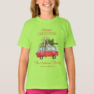 T-shirt Vacances d'arbre de Noël de voiture du plus Joyeux