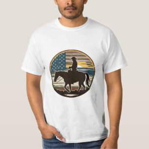 T-shirt vacances de cowboy usa, vacances de cowboy usa che