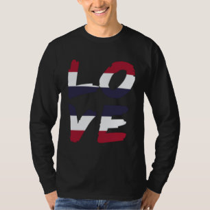 T-shirt Vacances de drapeau d'amour en Thaïlande Asie voya