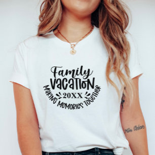 T-shirt Vacances de famille personnalisées ; Créer des sou