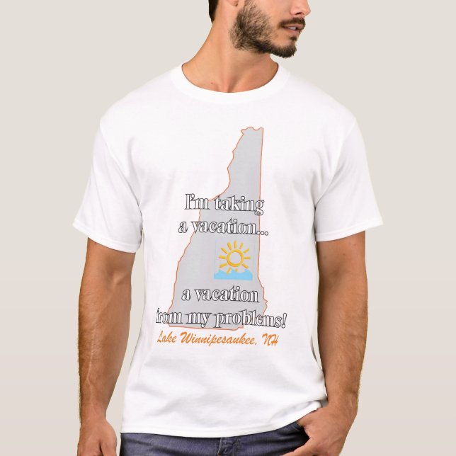 T-shirt vacances de mes problèmes (Devant)