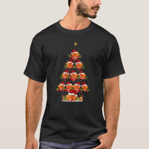 T-shirt Vacances de Noël Chapeau de Père Noël Poulet rôti
