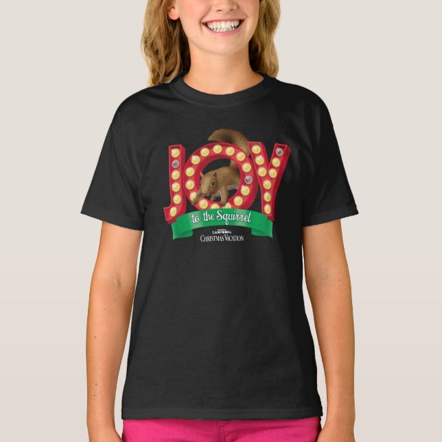 T-shirt Vacances de Noël | Joie à l'écureuil (Devant)