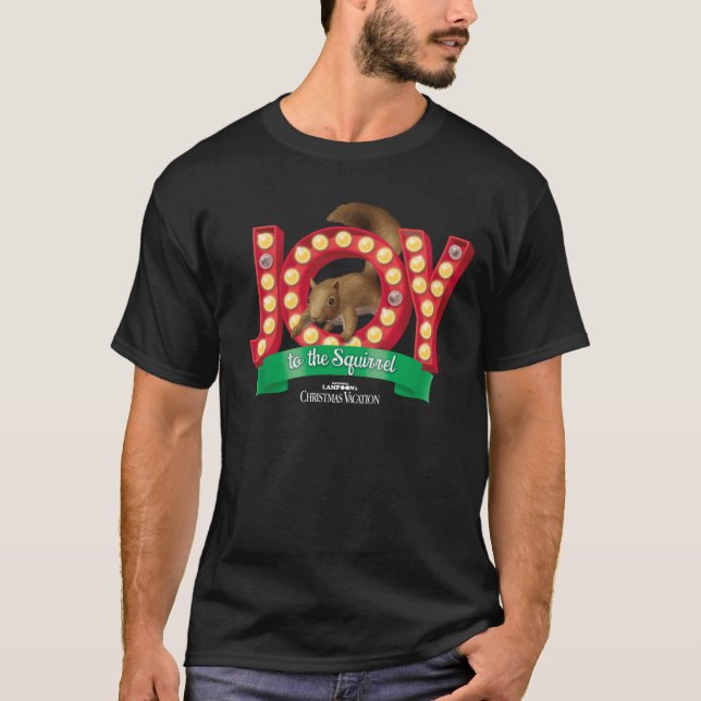 T-shirt Vacances de Noël | Joie à l'écureuil (Devant)