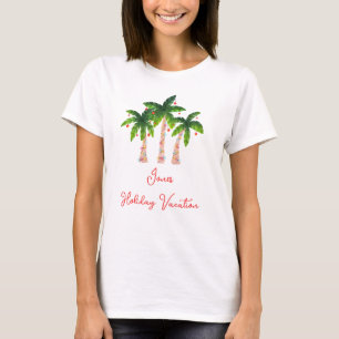 T-shirt Vacances de Noël tropicales