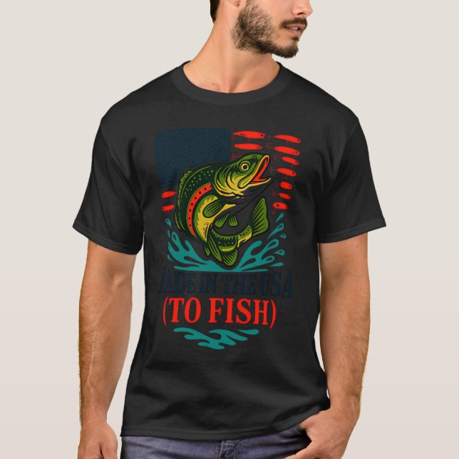 T-shirt vacances de pêche Norvège drapeau poisson (Devant)