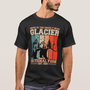 T-shirt Vacances de randonnée ours grizzly du parc nationa