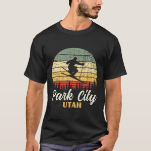 T-shirt Vacances de ski de montagne vintage à Park City Ut