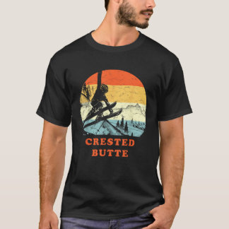 T-shirt Vacances de ski neige vintage Crested Butte Colora