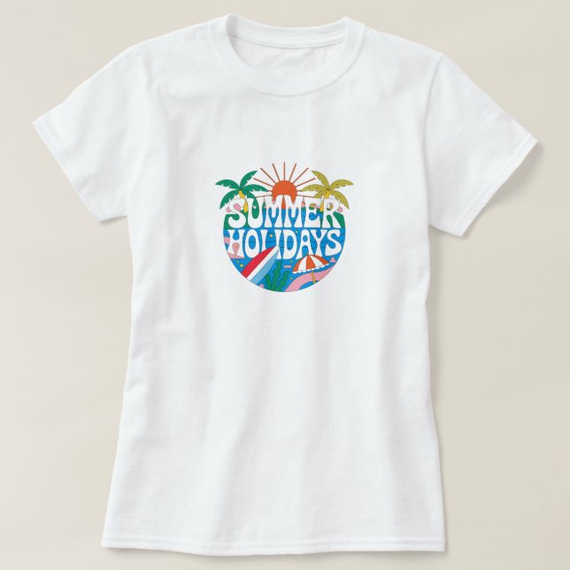 T-shirt Vacances d'été (Design devant)
