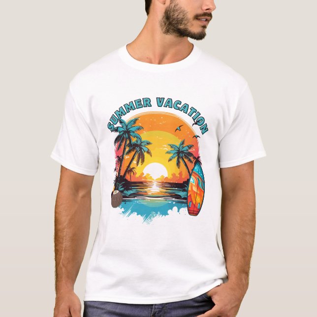 T-shirt vacances d'été (Devant)