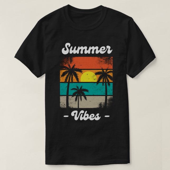 T-shirt Vacances d'été ambiance de plage drôle (Design devant)