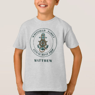 T-shirt Vacances d'été en famille sur un yacht nautique pe
