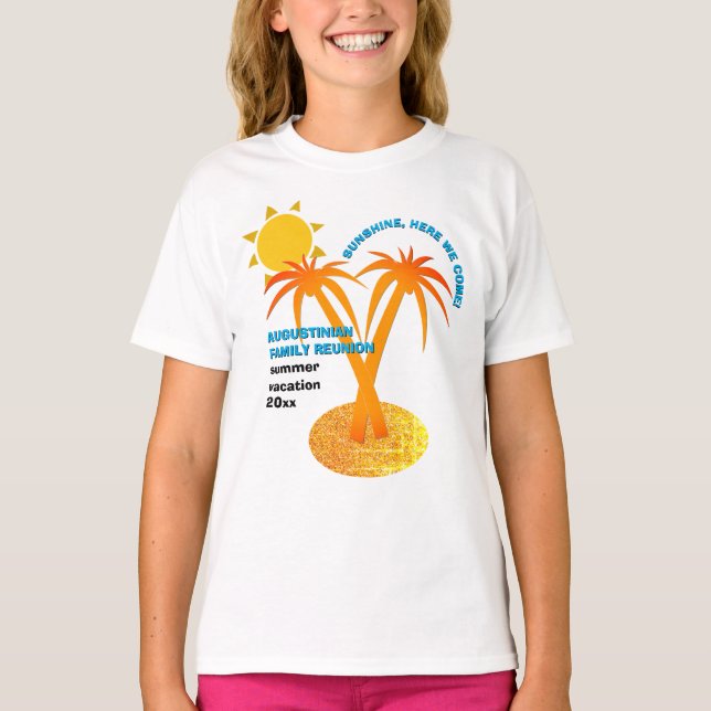 T-shirt Vacances d'été Famille Retrouvailles Enfants (Devant)