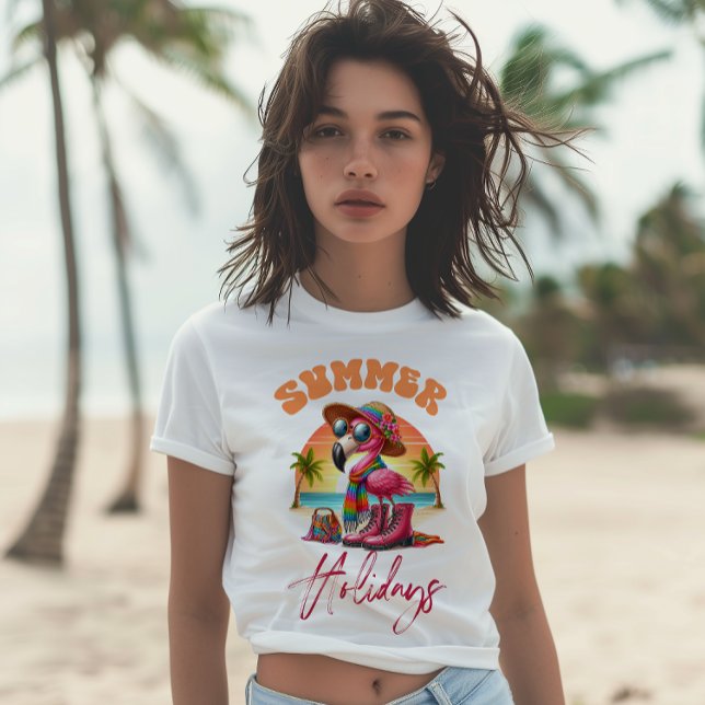 T-shirt Vacances d'été Flamant (Créateur téléchargé)
