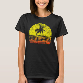 T-shirt Vacances d'été Palm Tree Vintage Retro Beach Suns