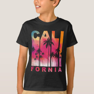 T-shirt Vacances d'été Palmiers Ca Vintage Tropical Cal