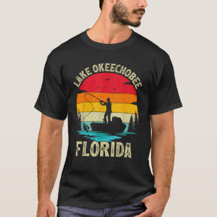 T-shirt Vacances d'été Pêche Vintage Floride Okeechobee