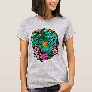 T-shirt Vacances d'été plage océan au coucher du soleil